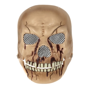 MASKA PĘKNIĘTA CZASZKA RUCHOMA ŻUCHWA BRĄZOWA