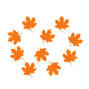 KONFETTI JESIENNE LIŚCIE FILCOWE POMARAŃCZOWE 10szt