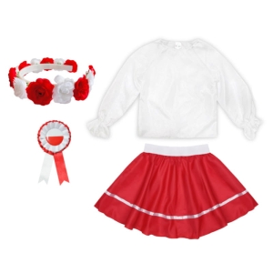 ZESTAW NARODOWY BIAŁO-CZERWONY 98-110 4el