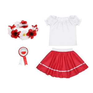 ZESTAW NARODOWY BIAŁO-CZERWONY 98-110 4el