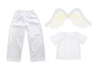 ZESTAW ANIOŁEK BIAŁY 134-140 3el