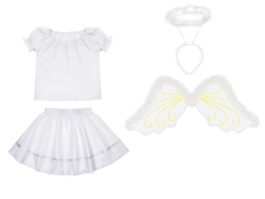 ZESTAW ANIOŁEK 116-128 BIAŁY 4el