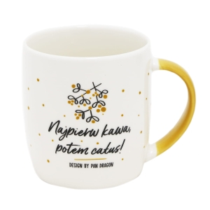 KUBEK NAJPIERW KAWA POTEM CAŁUS BIAŁY 250ml