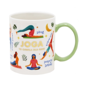 KUBEK JOGA TO CHWILA DLA MNIE BIAŁY 330ml