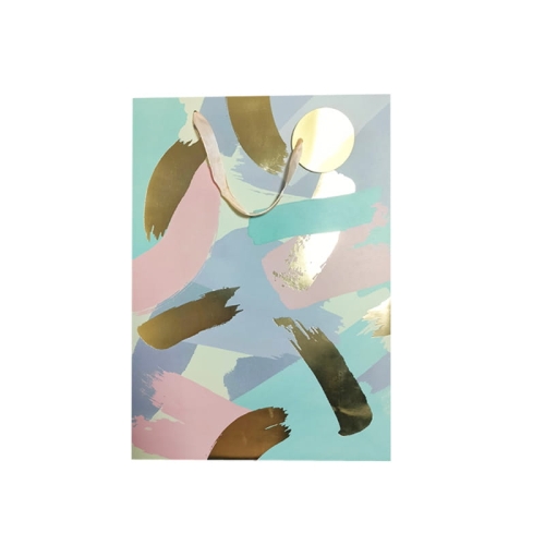 TOREBKA PREZENTOWA PASKI PASTELOWA 24x18cm