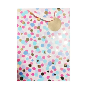 TOREBKA PREZENTOWA GROSZKI KOLOROWA 42x30cm