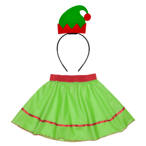 ZESTAW ELF CZERWONO-ZIELONY L 3el