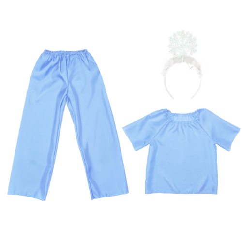 ZESTAW ŚNIEŻYNKA BŁĘKITNY 134-140 3el