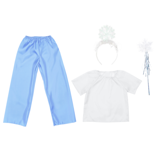 ZESTAW ŚNIEŻYNKA BIAŁO-BŁĘKITNY 98-110 4el