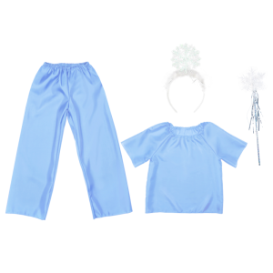 ZESTAW ZIMA BŁĘKITNY 134-140 4el