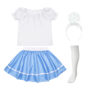 ZESTAW ZIMA BIAŁO-BŁĘKITNY 116-128 4el