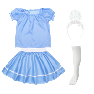 ZESTAW ZIMA BŁĘKITNY 116-128 4el