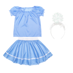 ZESTAW ZIMA BŁĘKITNY 116-128 3el