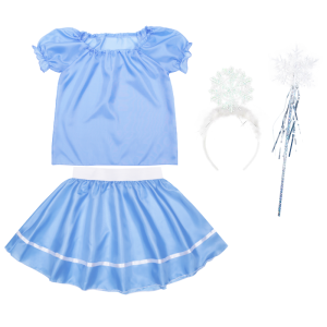 ZESTAW ZIMA BŁĘKITNY 116-128 4el