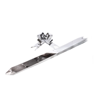 WSTĄŻKA ŚCIĄGANA METALIZOWANA SREBRNA 2,5cm 1szt