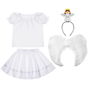 ZESTAW ANIOŁEK BIAŁY 134-140 5el