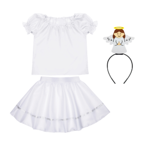 ZESTAW ANIOŁEK BIAŁY 98-110 4el