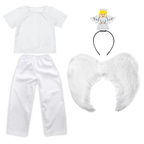 ZESTAW ANIOŁEK BIAŁY 116-128 5el