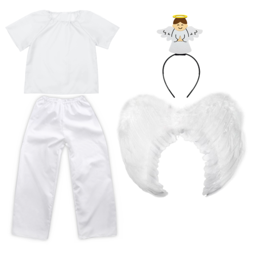 ZESTAW ANIOŁEK BIAŁY 116-128 5el