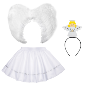 ZESTAW ANIOŁEK BIAŁY S/M 4el