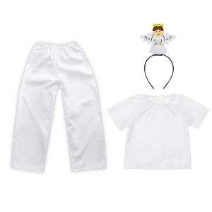 ZESTAW ANIOŁEK BIAŁY 116-128 4el