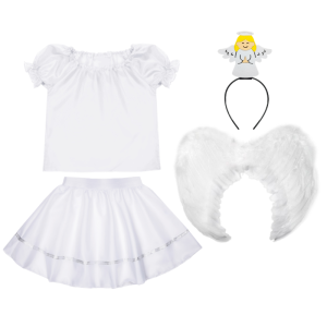 ZESTAW ANIOŁEK BIAŁY 134-140 5el