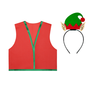 ZESTAW ELF CZERWONY 116-128 3el