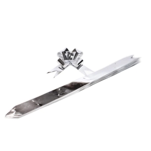 WSTĄŻKA ŚCIĄGANA METALLIC SREBRNA 3cm 1szt