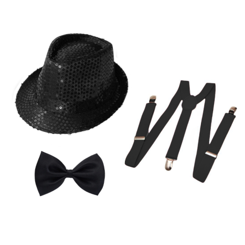 ZESTAW SYLWESTROWY CZARNY 3el