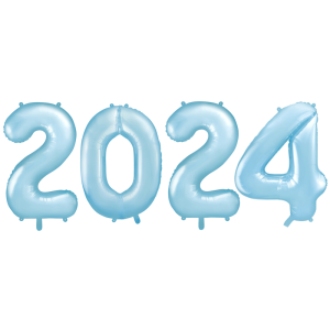 BALONY 2024 BŁĘKITNE 34'' 86cm 4el