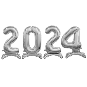 BALONY 2024 STOJĄCE SREBRNE 29'' 74cm 4el