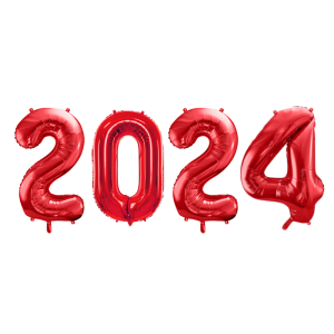 BALONY 2024 CZERWONE 34'' 86cm 4el