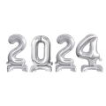 BALONY 2024 STOJĄCE SREBRNE 15'' 38cm 4el