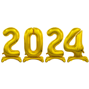 BALONY 2024 STOJĄCE ZŁOTE 29'' 74cm 4el