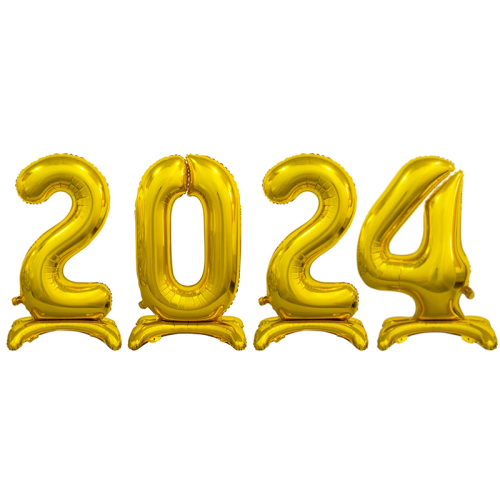 BALONY 2024 STOJĄCE ZŁOTE 29'' 74cm 4el