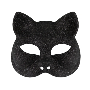 MASKA KOT BROKATOWA CZARNA