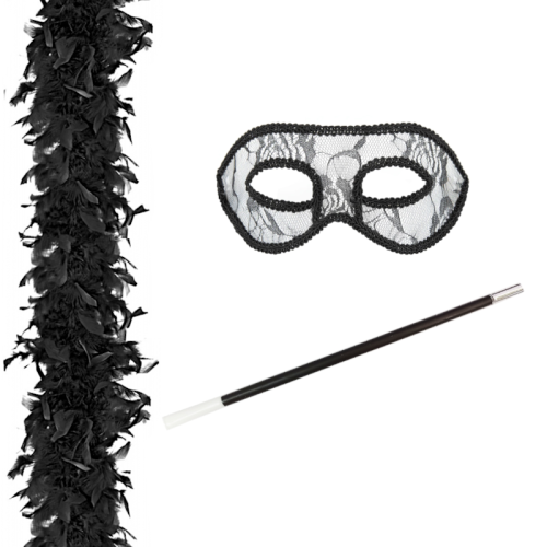 ZESTAW RETRO CZARNY 3el