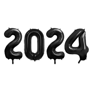 BALONY 2024 CZARNE 34'' 86cm 4el