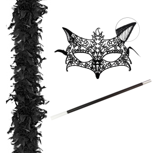 ZESTAW RETRO CZARNY 3el