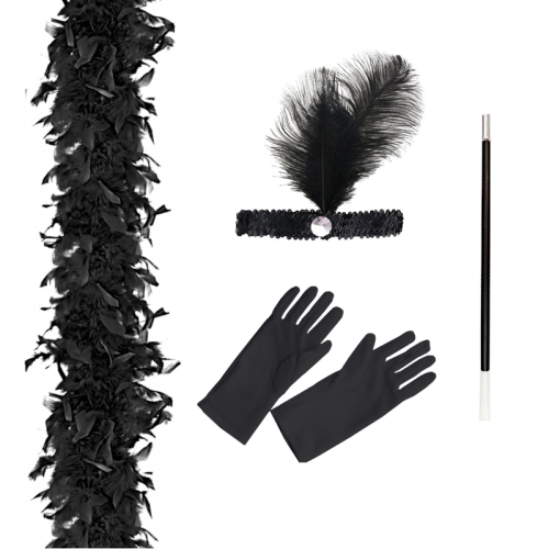 ZESTAW RETRO CZARNY 4el