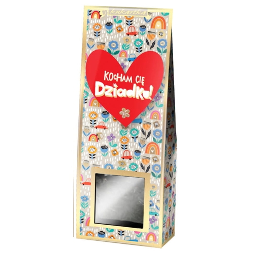 HERBATA CZARNA KOCHAM CIĘ DZIADKU SERCE KWIATY 50g