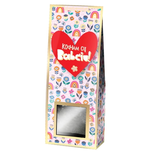 HERBATA CZARNA KOCHAM CIĘ BABCIU SERCE KWIATY 50g