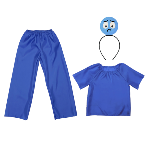 ZESTAW EMCOJE SMUTEK NIEBIESKI 98-110 4el