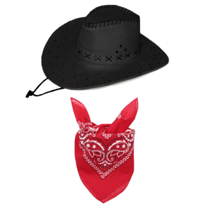 ZESTAW KOWBOJ CZARNY 2el