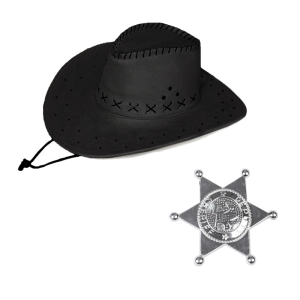 ZESTAW KOWBOJ CZARNY 2el