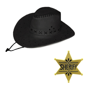 ZESTAW KOWBOJ CZARNY 2el