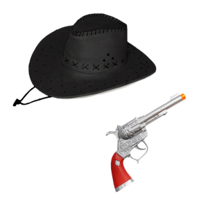 ZESTAW KOWBOJ CZARNY 2el