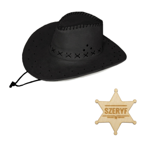 ZESTAW KOWBOJ CZARNY 2el