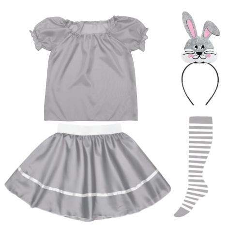 ZESTAW ZAJĄCZEK SZARY 98-110 5el