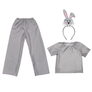 ZESTAW ZAJĄCZEK SZARY 116-128 4el